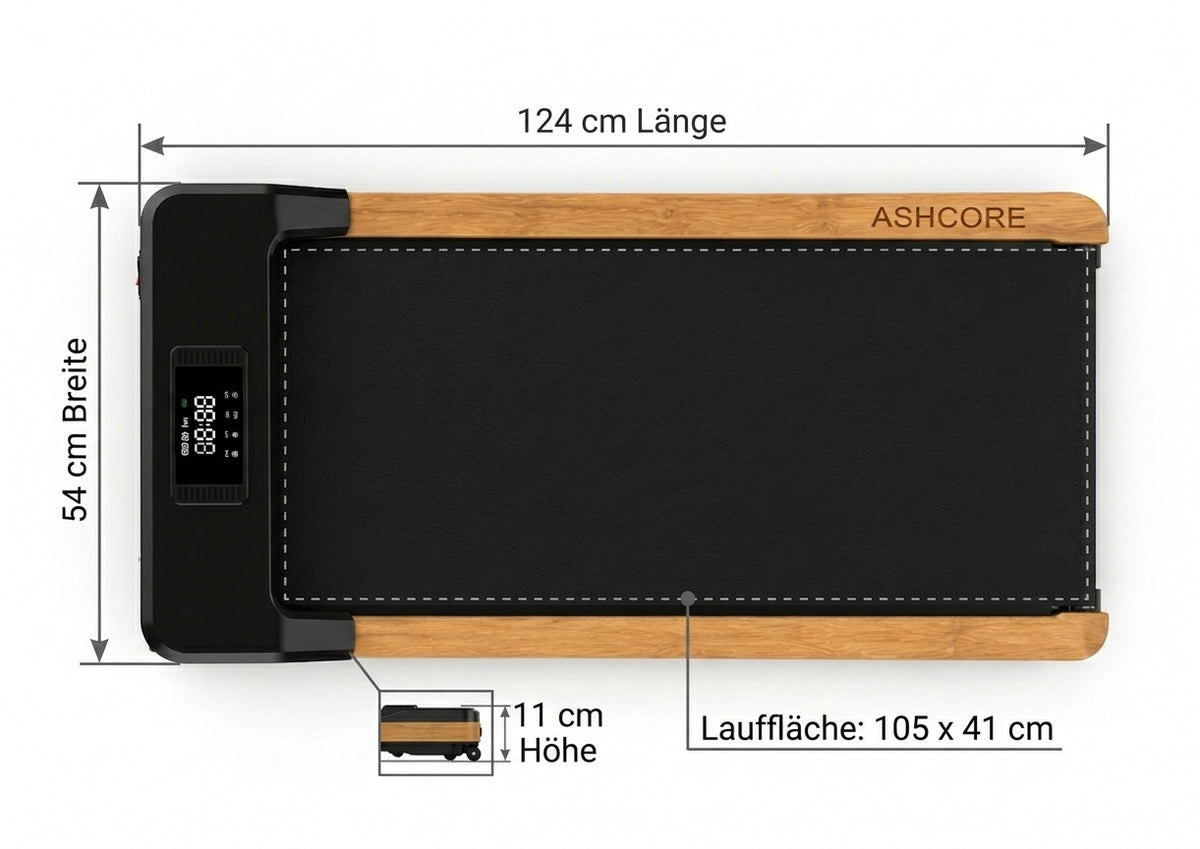 ASHCORE Walking Pad Laufband für zuhause oder im Büro